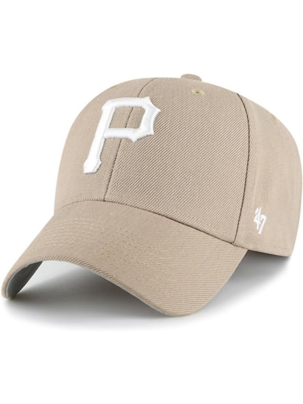 Adjustable Khaki & White MLB Logo Hat - Adult One Size Fits All, Stylish Cap